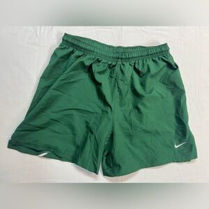 Nike Green Athletic Running Shorts Womens Size M 8-10 Swoosh